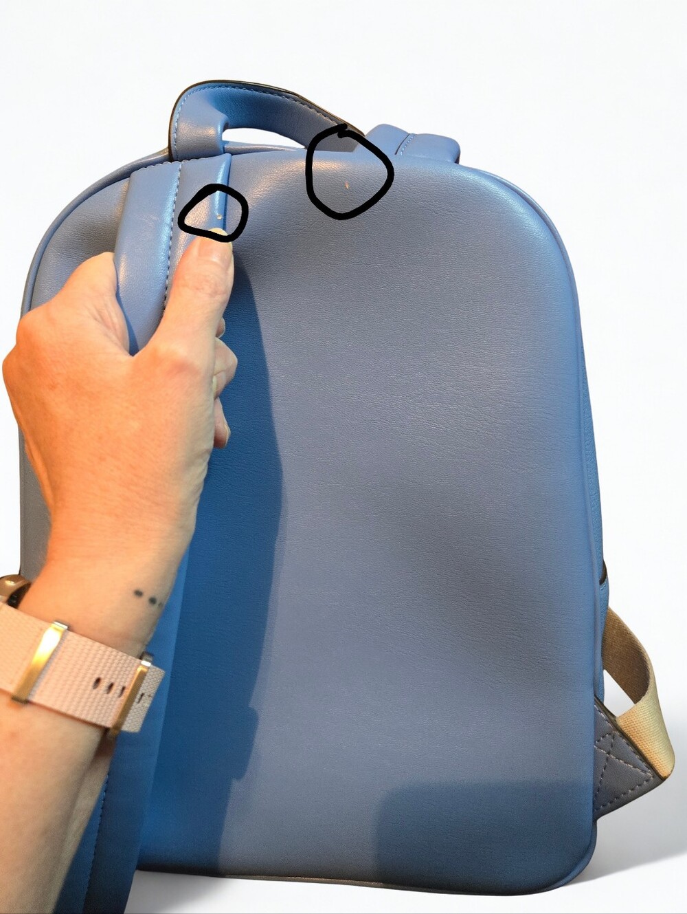 Michael Kors 3fer Backpack Jet Set Blue With MK Dust Bag And Wallet 3-fer - Picture 4 of 16